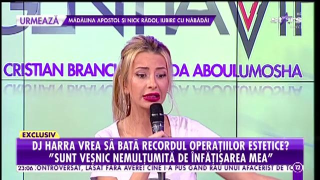 DJ Harra vrea să bată recordul operațiilor estetice: &rdquo;Sunt veșnic nemulțumită de &icirc;nfățișarea mea&rdquo;