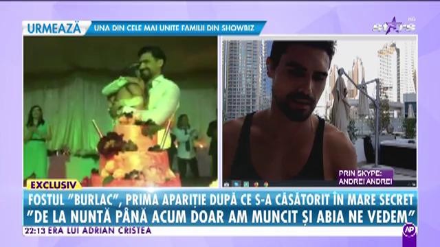 Fostul ”Burlac”, Andrei Andrei, prima apariție după ce s-a căsătorit: ”De la nuntă până acum doar am muncit și abia ne vedem”