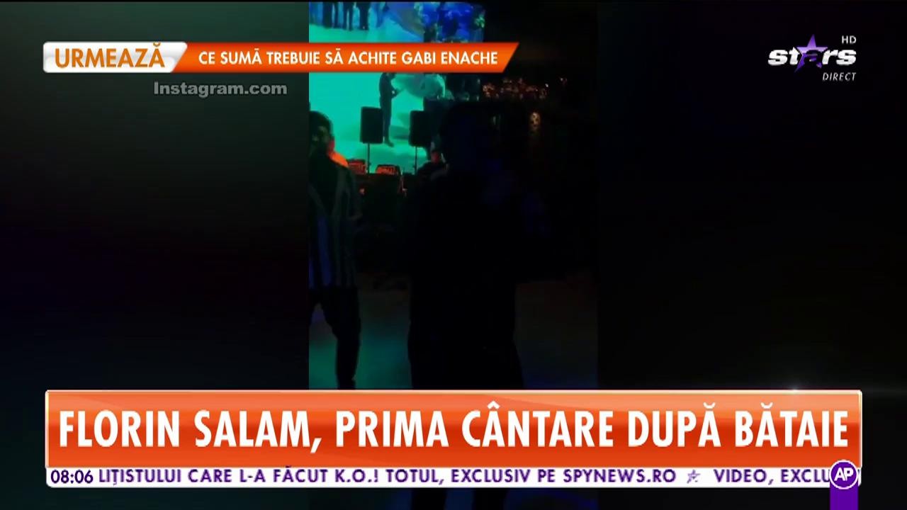 Florin Salam, prima c&acirc;ntare după bătaie