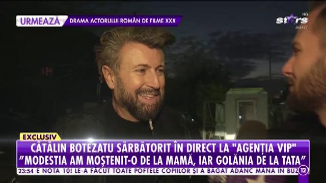 Cătălin Botezatu, sărbătorit, &icirc;n direct, la "Agenţia VIP"! Ce regrete are designerul la 52 de ani