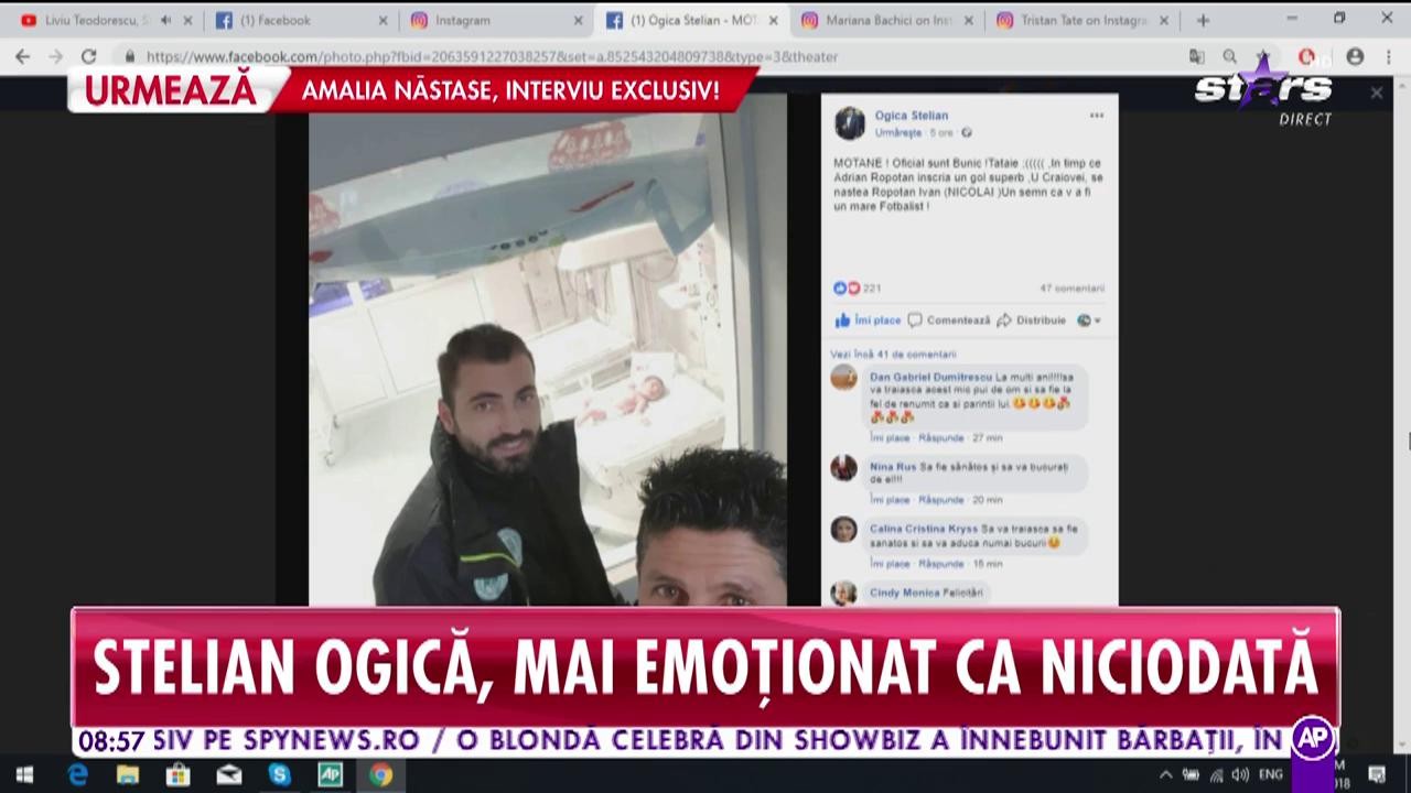 Raluca a născut! Prima imagine cu nepotul lui Stelian Ogică