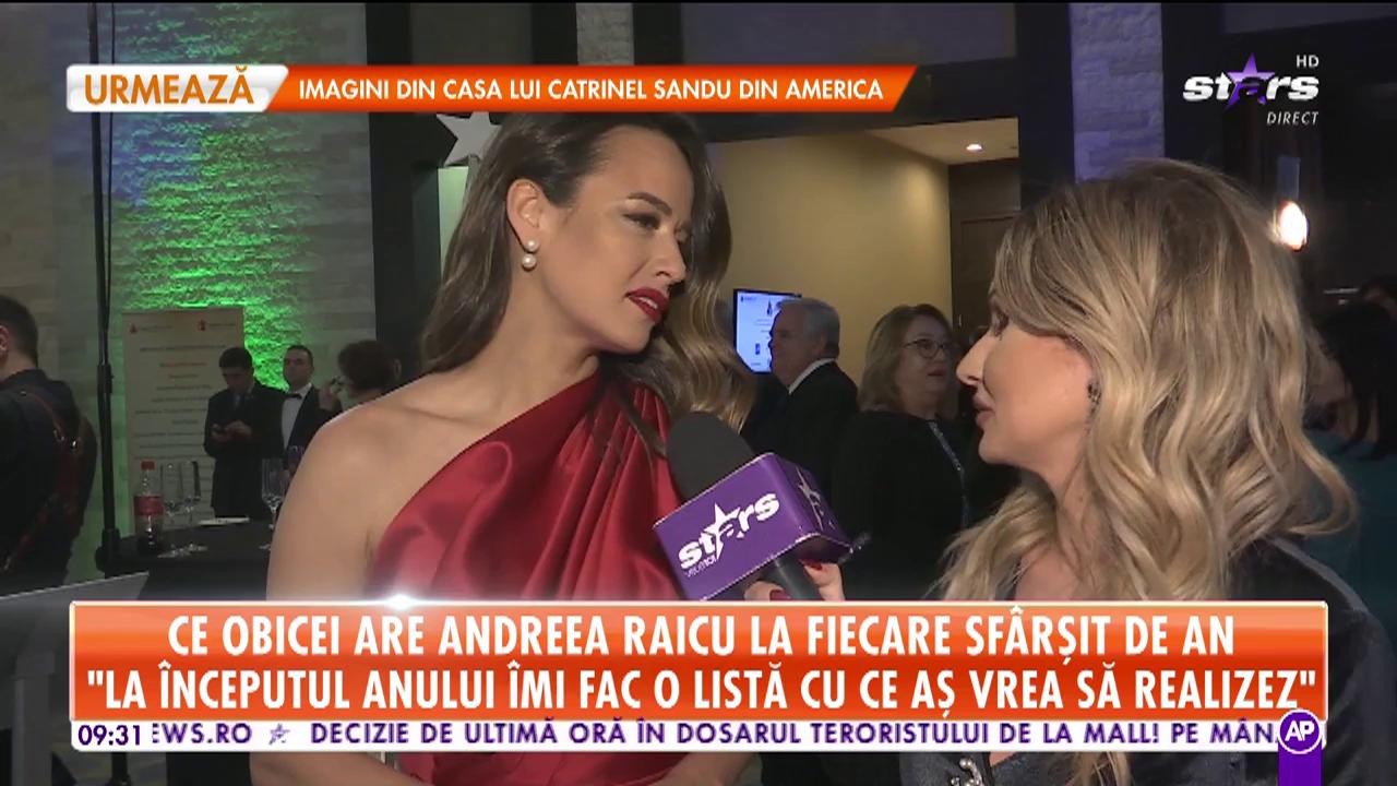 Ce obicei are Andreea Raicu la fiecare sf&acirc;rșit de an