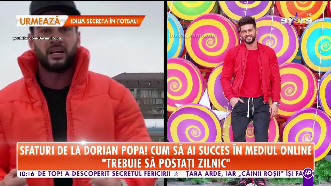 Cum să ai succes &icirc;n mediul online. Sfaturi de la Dorian Popa: "Trebuie să postați zilnic"