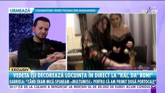 Gabriela Cristoiu își decorează locuința în direct la "Răi da' buni"