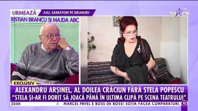 Alexandru Arșinel, al doilea Crăciun fără Stela Popescu: &bdquo;&Icirc;mi lipsește partenera mea de scenă&rdquo;