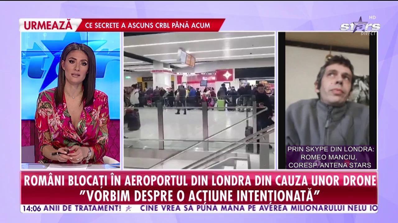 Romăni blocați &icirc;ntr-un aeroport din Londra din cauza unor drone!