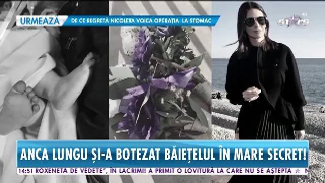 Anca Lungu și-a botezat băiețelul în mare secret