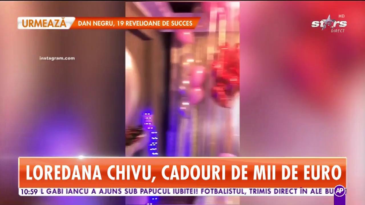 Loredana Chivu, cadouri de mii de euro