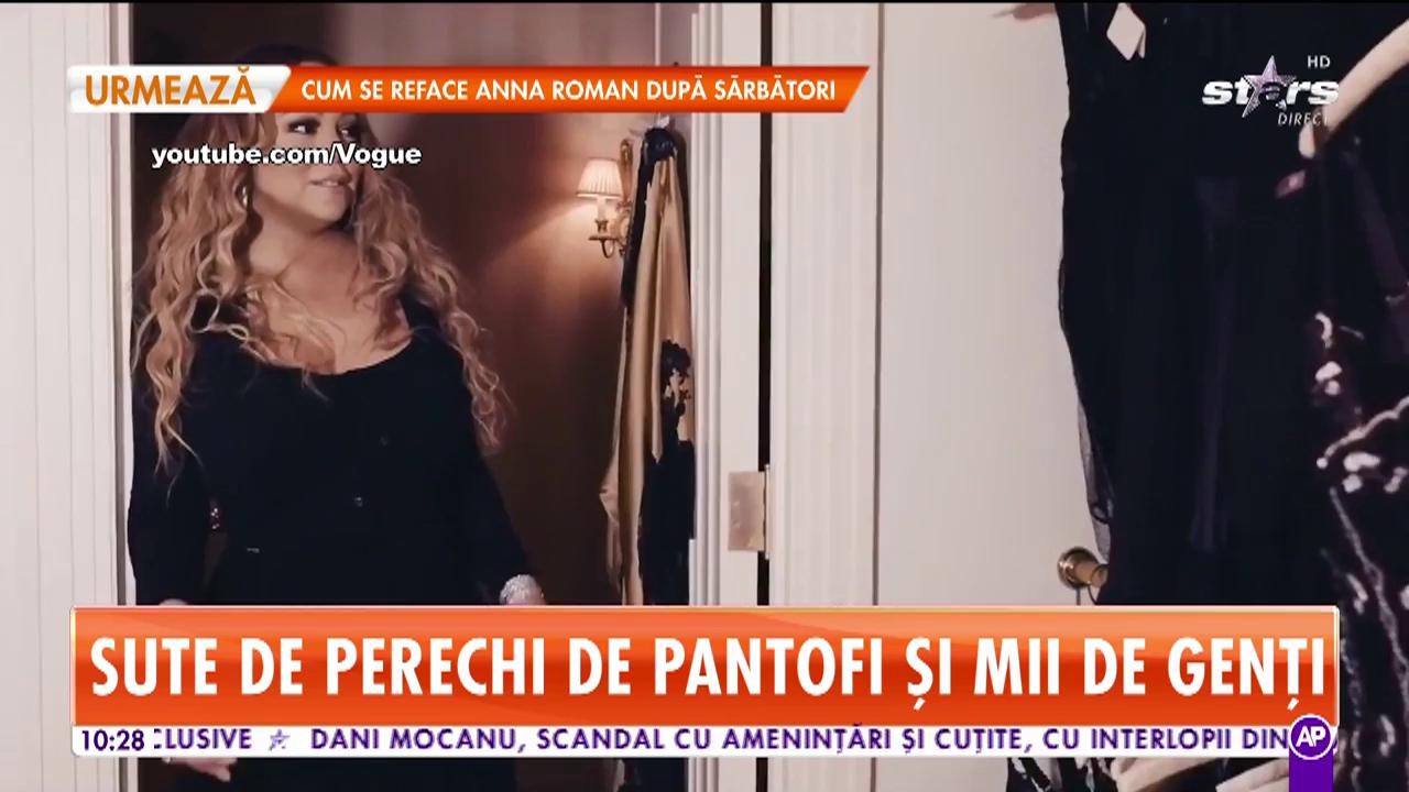 Mariah Carey, dressing plin cu sute de perechi de pantofi și mii de genți