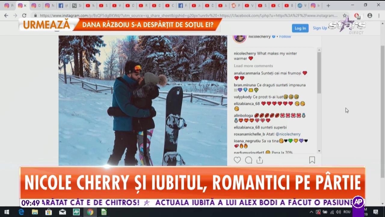 Nicole Cherry și iubitul, sărut pasional pe p&acirc;rtie
