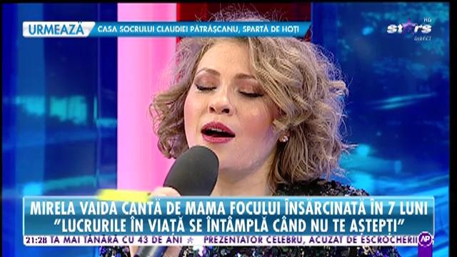 Însărcinată în șapte luni, Mirela Vaida cânta live melodia ”Cine iubește și lasă”