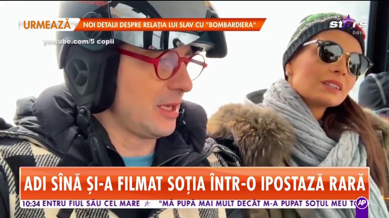 Adi S&icirc;nă și-a filmat soția &icirc;ntr-o ipostază rară