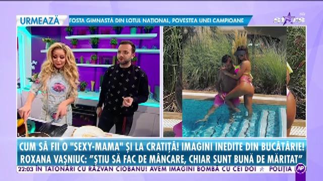 Roxana Vașniuc a gatit, in direct,  la "Rai da' Buni"