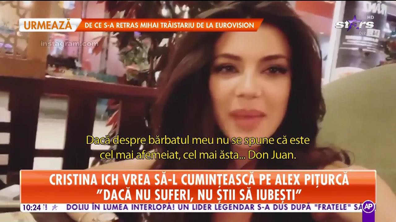 Cristina ICH vrea să-l cuminţească pe Alex Piţurcă: "Eu sunt femeia care trebuie să &icirc;l potolească"