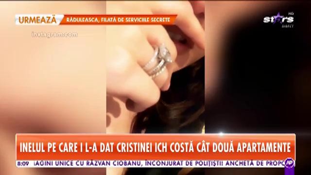Inelul pe care l-a primit Cristina ICH de la Alex Piţurcă valorează c&acirc;t două apartamente
