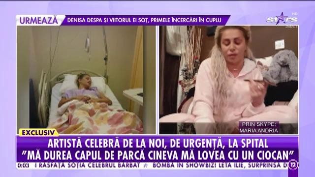 Maria Andria, o cunoscută artistă, a ajuns, de urgenţă, la spital