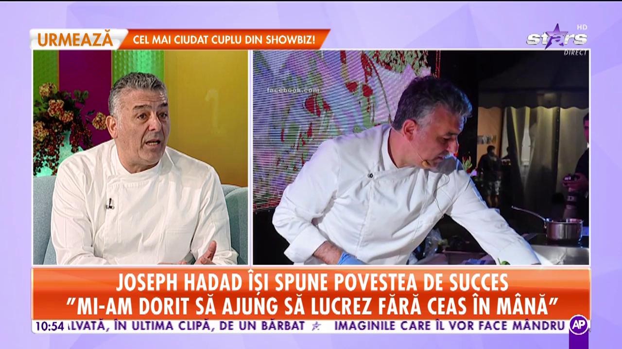 Chef Joseph Hadad, povestea lui de succes: &rdquo;Mi-am dorit să creez artă &icirc;n farfurie&rdquo;