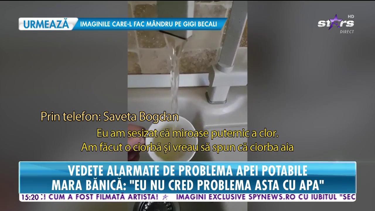 Vedete alarmate de problema apei potabile. Saveta Bogdan: &rdquo;Am sesizat că miroase puternic a clor. Ciorba a ieșit amară&rdquo;