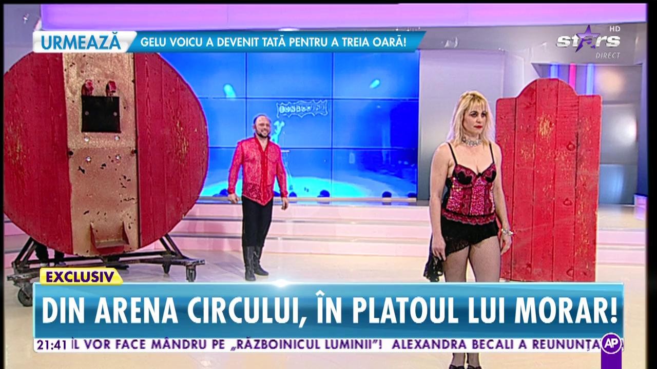 Cuţite, flăcări şi multe emoţii! Din arena circului, în platoul lui Morar!