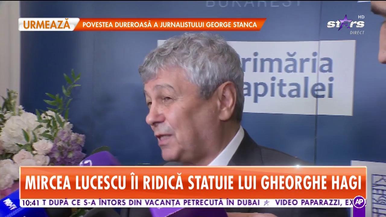 Mircea Lucescu &icirc;i ridică statuie lui Gheorghe Hagi