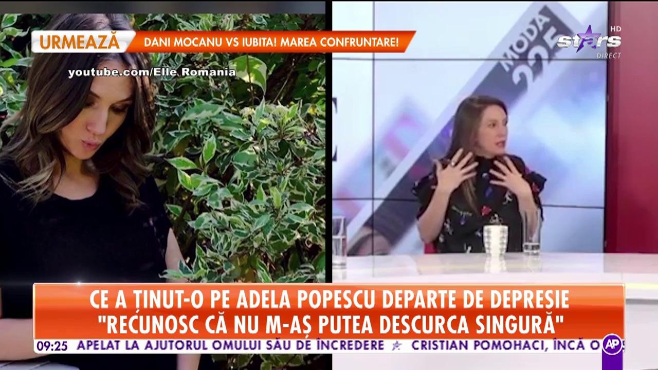 Ce a ţinut-o pe Adela Popescu departe de depresie