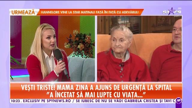 Veşti triste! Zina Dumitrescu a ajuns de urgenţă la spital! "A &icirc;ncetat să mai lupte cu viaţa.."