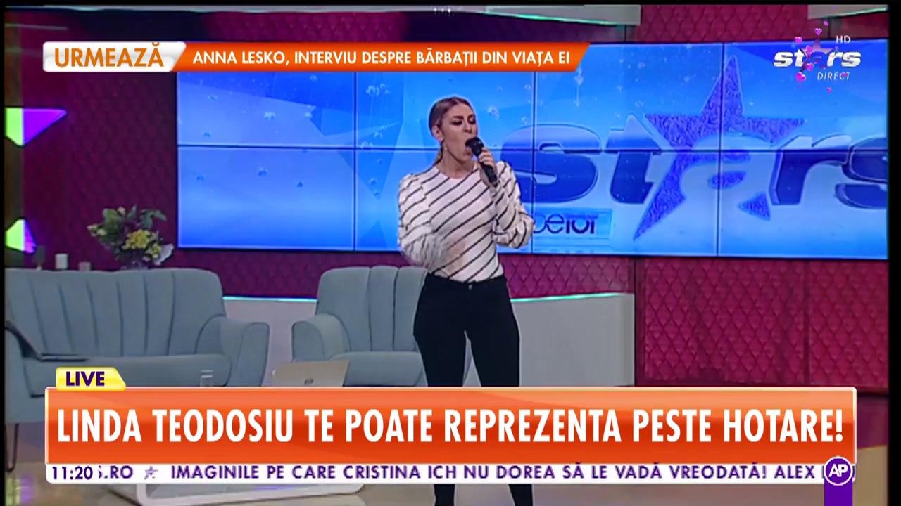 Linda Teodosiu c&acirc;ntă live la Star Matinal