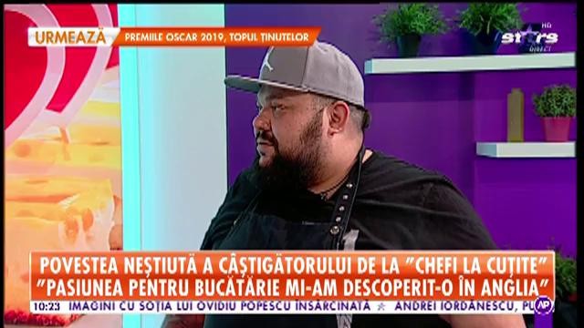 Chef Munti, c&acirc;știgătorul de la Chefi la cuțite, &icirc;n platoul matinalilor: "Vreau să vă fac o rețetă pe care am făcut-o și &icirc;n concurs"