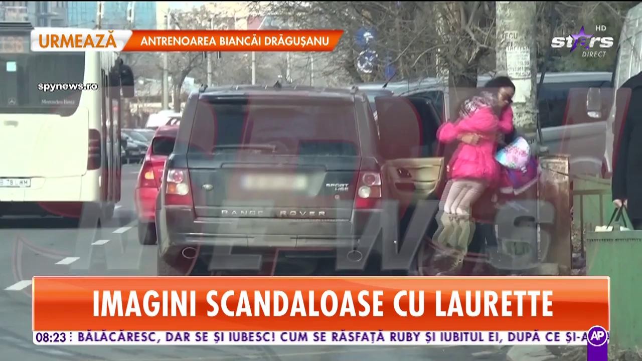 Imagini scandaloase cu Laurette. Ce a făcut vedeta de a enervat şoferii de autobuz, dar şi pietonii