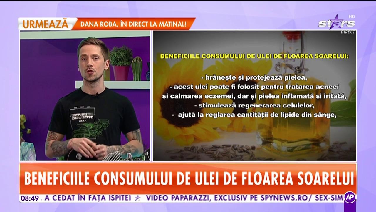 Beneficiile consumului de ulei de floarea soarelui