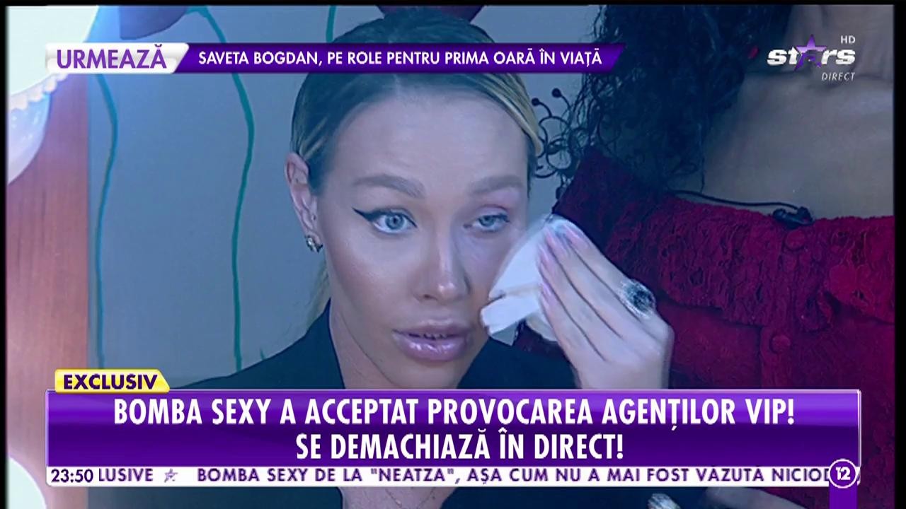 Raluca Podea a acceptat provocarea agenţilor vip. Se demachiază &icirc;n direct!