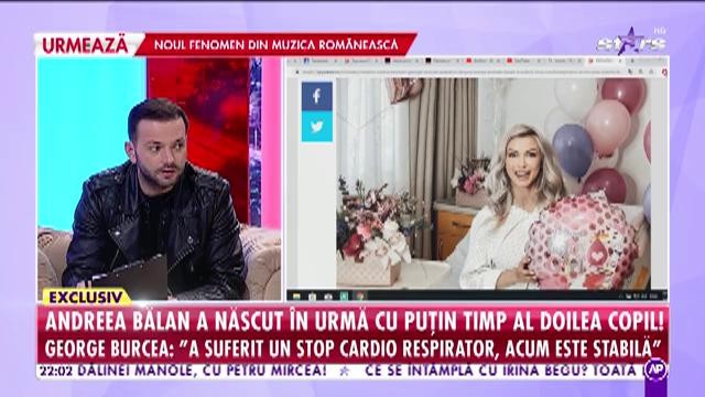 Andreea Bălan a născut al doilea copil! George Burcea: ”A suferit un stop cardio respirator, acum este stabilă”