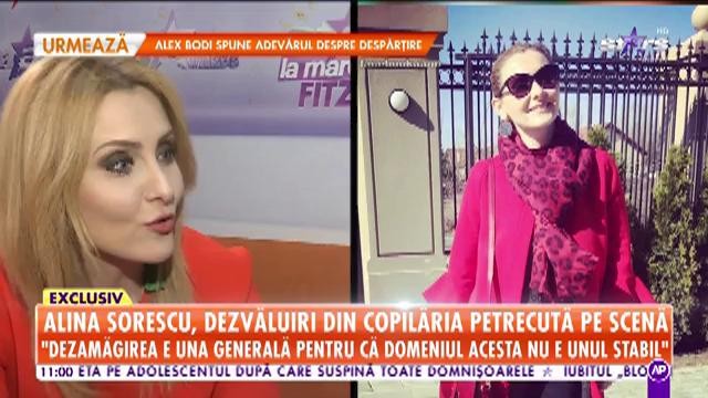 Alina Sorescu, dezvăluiri din copilăria petrecută pe scenă: &Icirc;ncă de la patru ani am avut contact cu lumea aceasta