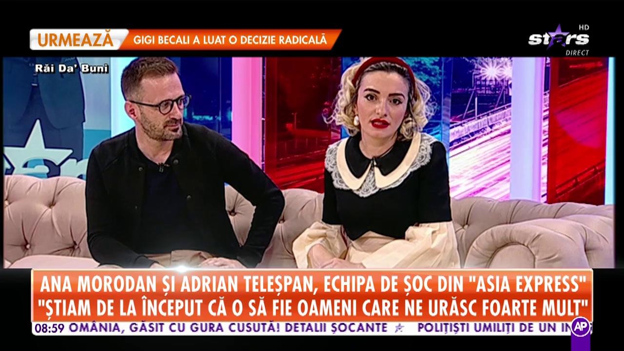 Ana Morodan și Adrian Teleșpan, echipa de șoc din Asia Express! Cei doi au intrat &icirc;n depresie c&acirc;nd s-au &icirc;ntors &icirc;n Rom&acirc;nia