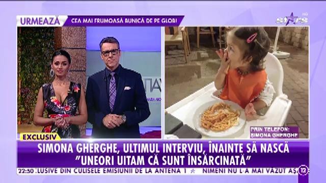Simona Gherghe, ultimul interviu &icirc;nainte de naştere: "M-a speriat ceea ce a păţit Andreea Bălan"