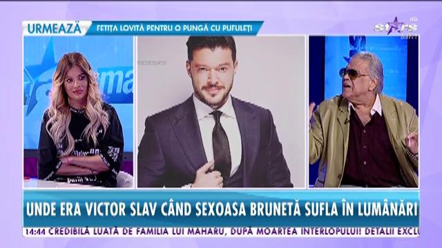 Informaţii exclusive! Unde era Victor Slav cand sexoasa bruneta sufla &icirc;n lum&acirc;nări. Prezentatorul a ales pe altcineva!