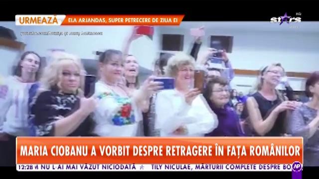Maria Ciobanu a vorbit despre retragere. Artista și fiica, &icirc;n lacrimi, pe scenă
