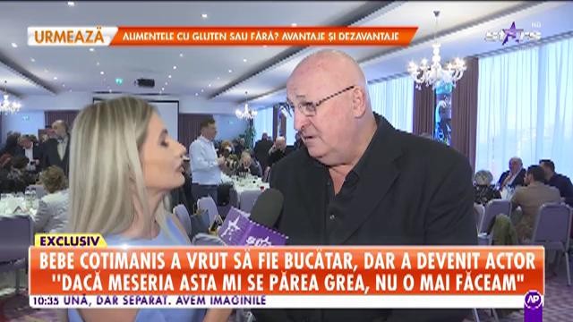 Bebe Cotimanis a vrut să fie bucătar, dar a devenit actor: Meseria mea &icirc;ți oferă foarte multe satisfacții