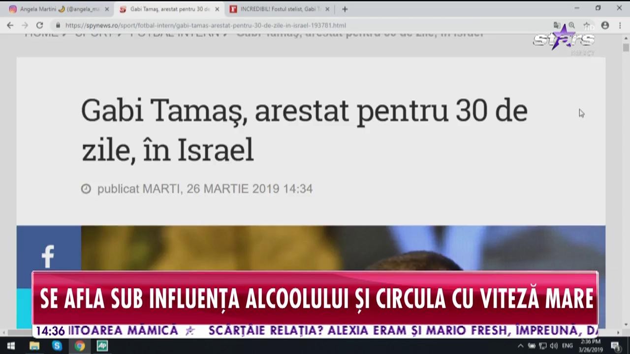 Gabi Tamaș, arestat &icirc;n Israel pentru 30 de zile. Se afla sub influența alcoolului și circula cu viteză mare