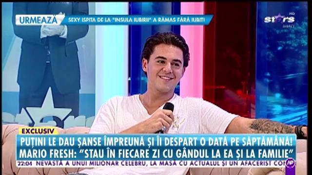 Mario Fresh, despre zvonurile despărțirii de Alexia Eram: "Stau în fiecare zi cu gândul la ea"