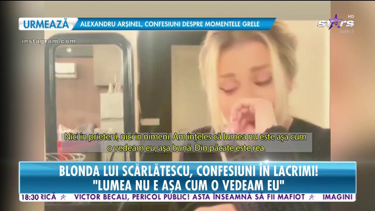 Blonda lui Scărlătescu, confesiuni &icirc;n lacrimi: &rdquo;&Icirc;mi pare foarte rău pentru tot ceea ce s-a &icirc;nt&acirc;mplat&rdquo;