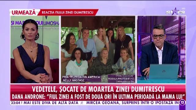 Dana Androne, devastată de moartea Zinei Dumitrescu: "Fiul ei nu a mai fost la azil de cinci ani de zile"