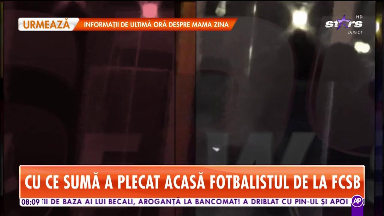 Unul dintre fotbaliştii de baza ai lui Gigi Becali, surprins &icirc;n timp ce a scos o sumă mare de bani de la bancomat