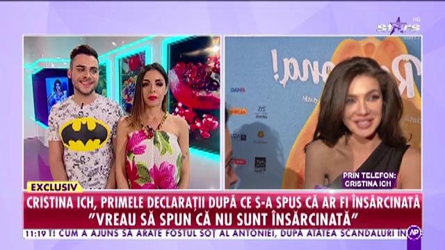 Cristina Ich, primele declarații după ce s-a spus că ar fi &icirc;nsărcinată: "Nu mă văd mamă"