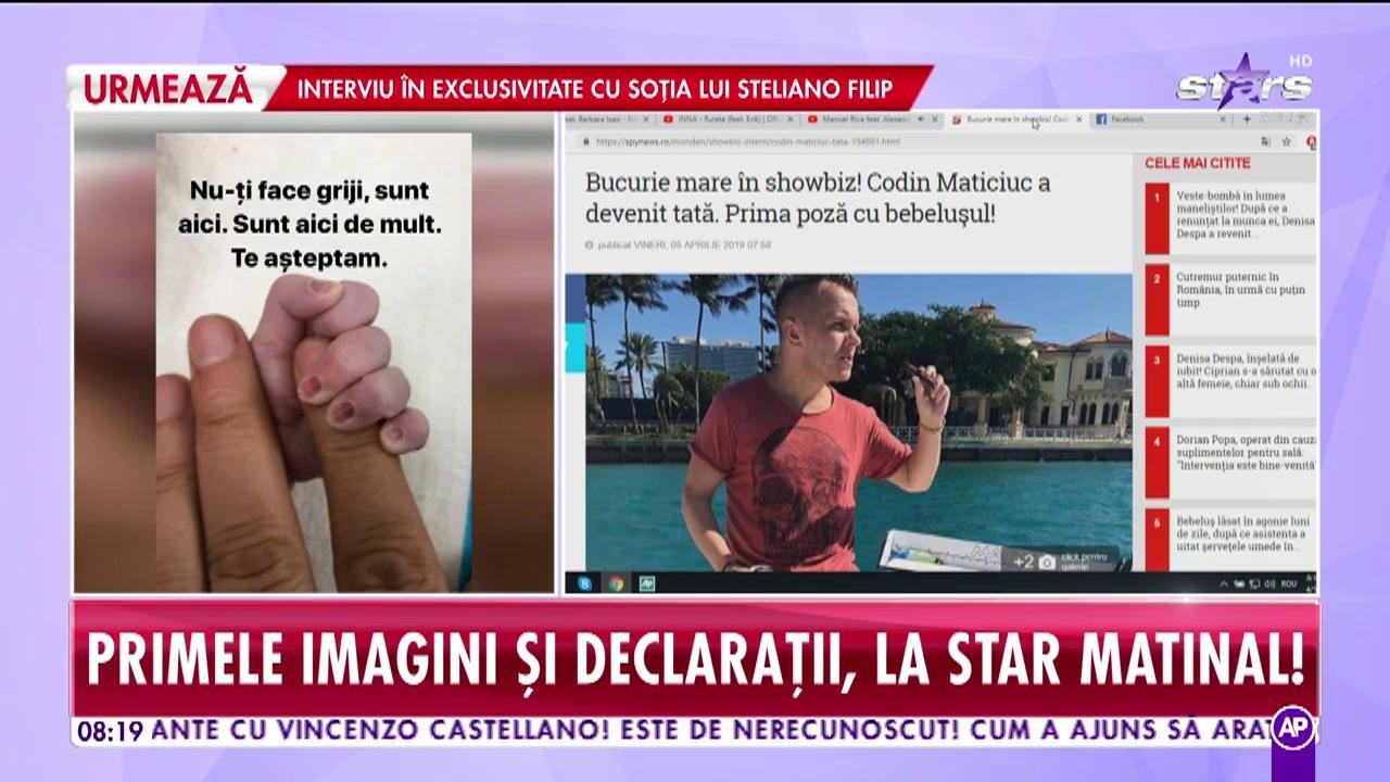 Băiatul de oraş, Codin Maticiuc, a devenit tată pentru prima dată!