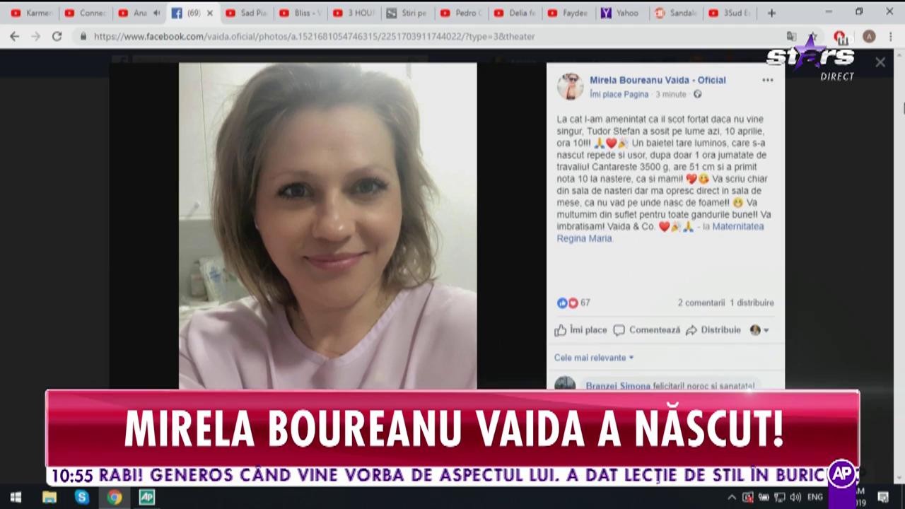 Mirela Vaida a născut! Primele declarații ale fostei vedete TV