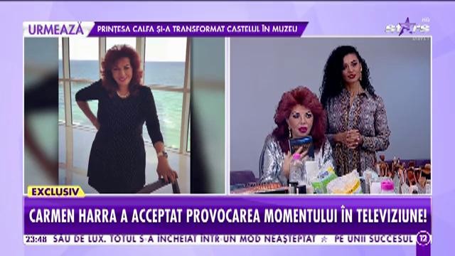 Carmen Harra a acceptat provocarea momentului &icirc;n televiziune! Celebra clarvăzătoare se demachiază &icirc;n direct!
