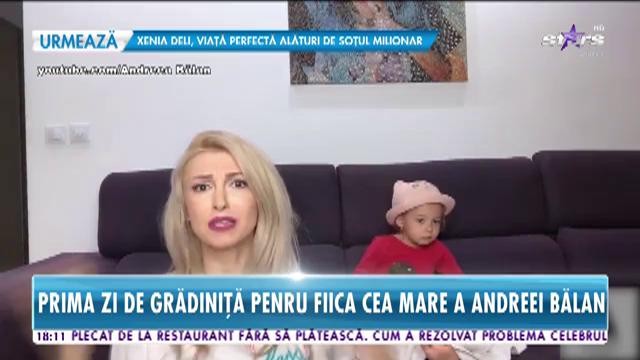 Prima zi de grădiniță pentru fiica cea mare a Andreei Bălan