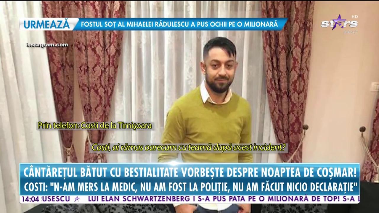 C&acirc;ntăreţul Costi de la Timișoara a fost bătut cu bestialitate &icirc;n faţa unui club!