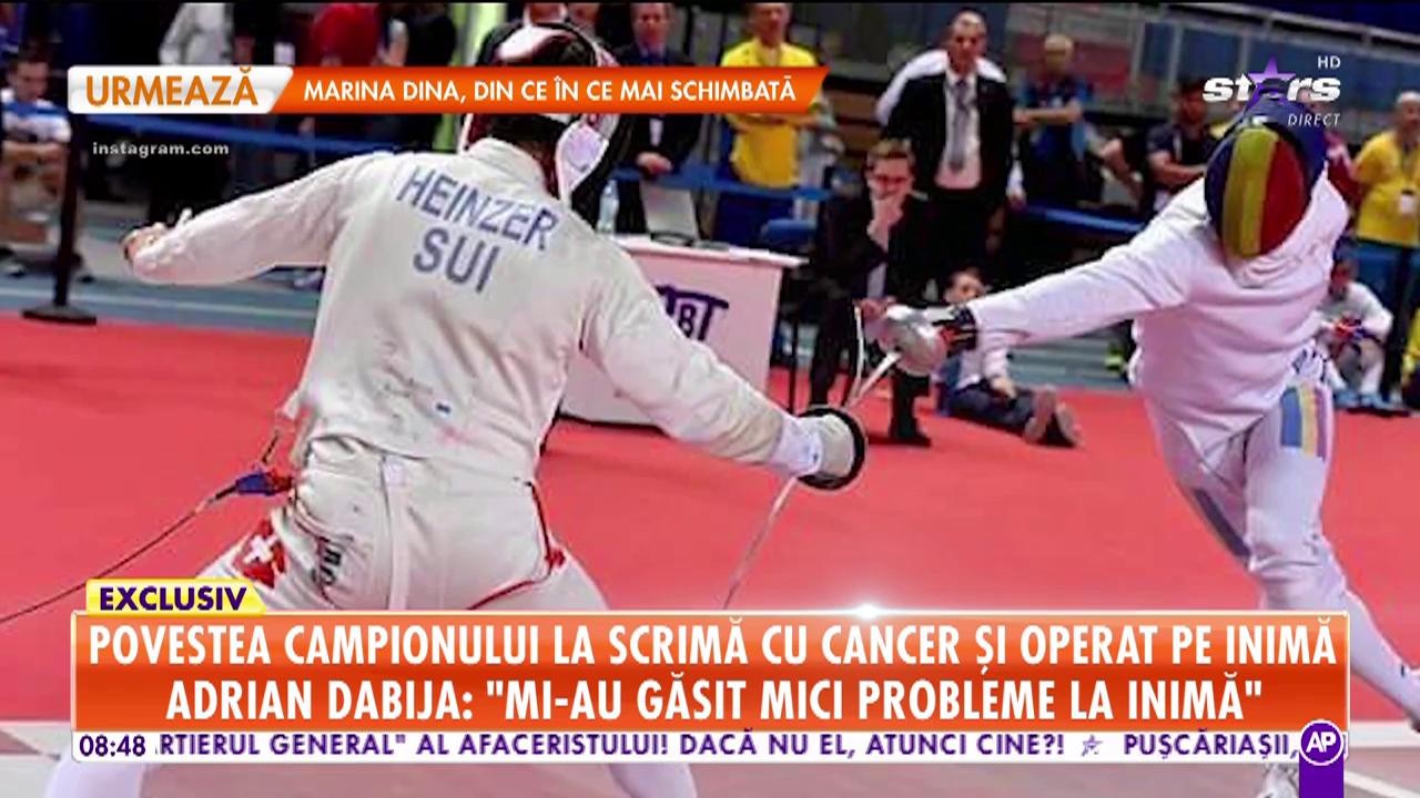 Adrian Dabija, povestea campionului la scrimă cu cancer și operat la inimă
